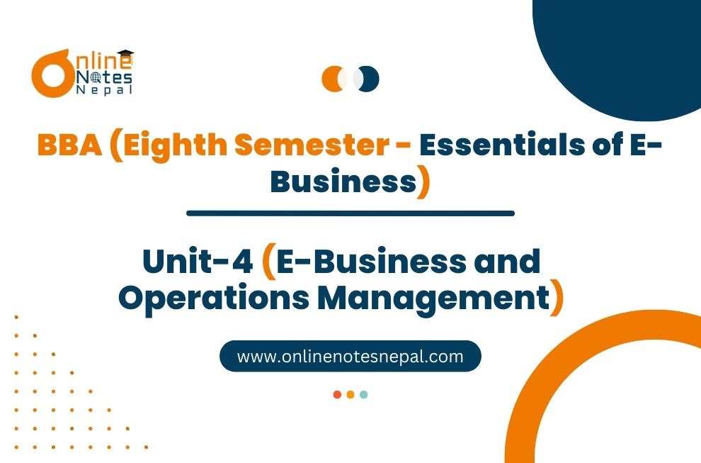 Unit 4: E-Business and Operations Management - Essential of E-Business | Eight Semester Photo